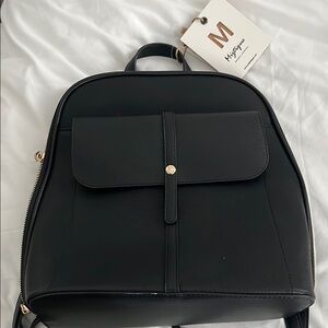 NWT Black Women's Backpack with houndstooth design (inside)